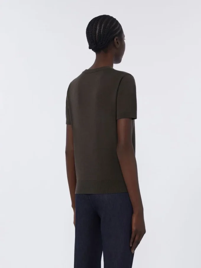 Soft wool sweater, dark green