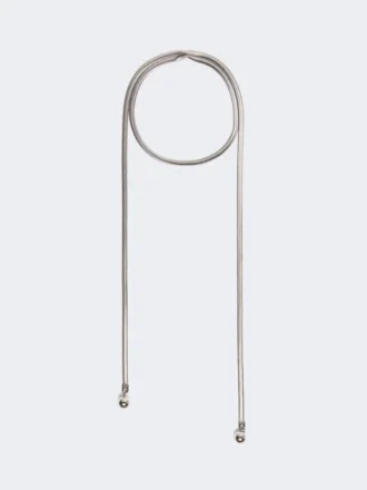 Sphere-detail metal necklace, palladium Sphere-detail metal necklace, palladium