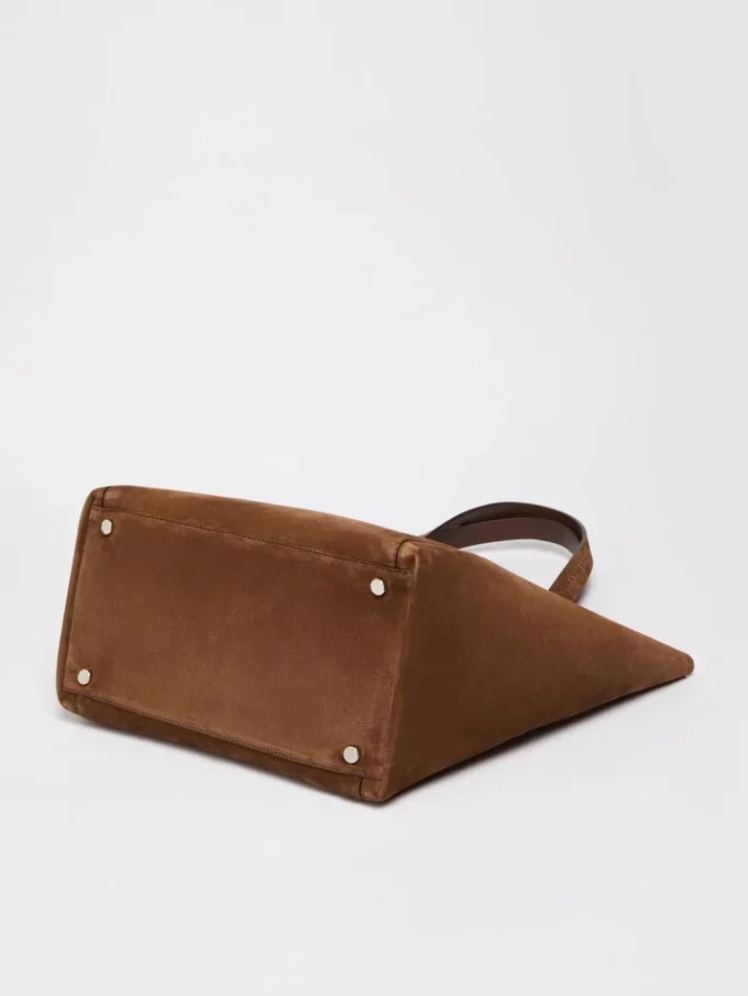 Split leather archetipo handbag, dark brown Split leather archetipo handbag, dark brown