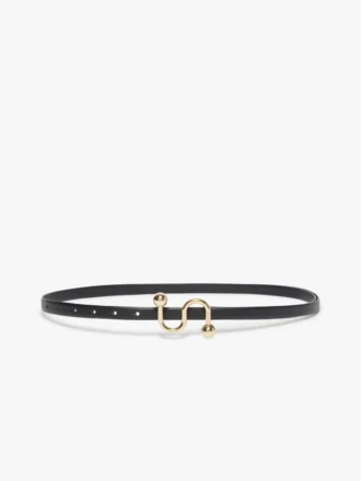 Sportmax monogram belt with buckle, black