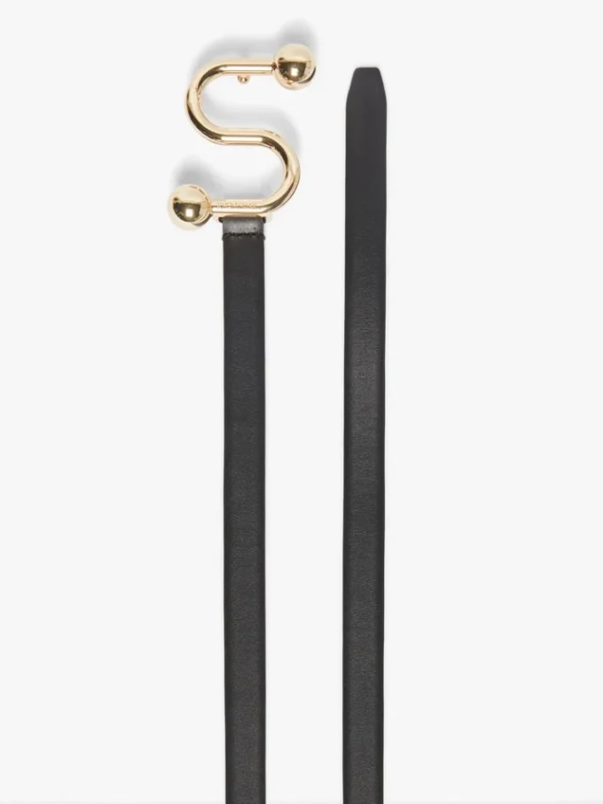 Sportmax monogram belt with buckle, black Sportmax monogram belt with buckle, black