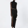Sportmax monogram belt with buckle, black Sportmax monogram belt with buckle, black