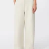 Straight-fit scuba jersey trousers, beige