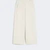 Straight-fit scuba jersey trousers, beige