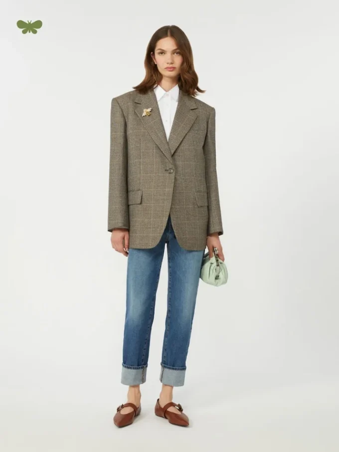 Straight-leg denim jeans, navy