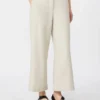 Stretch cotton and linen trousers, ivory Stretch cotton and linen trousers, ivory