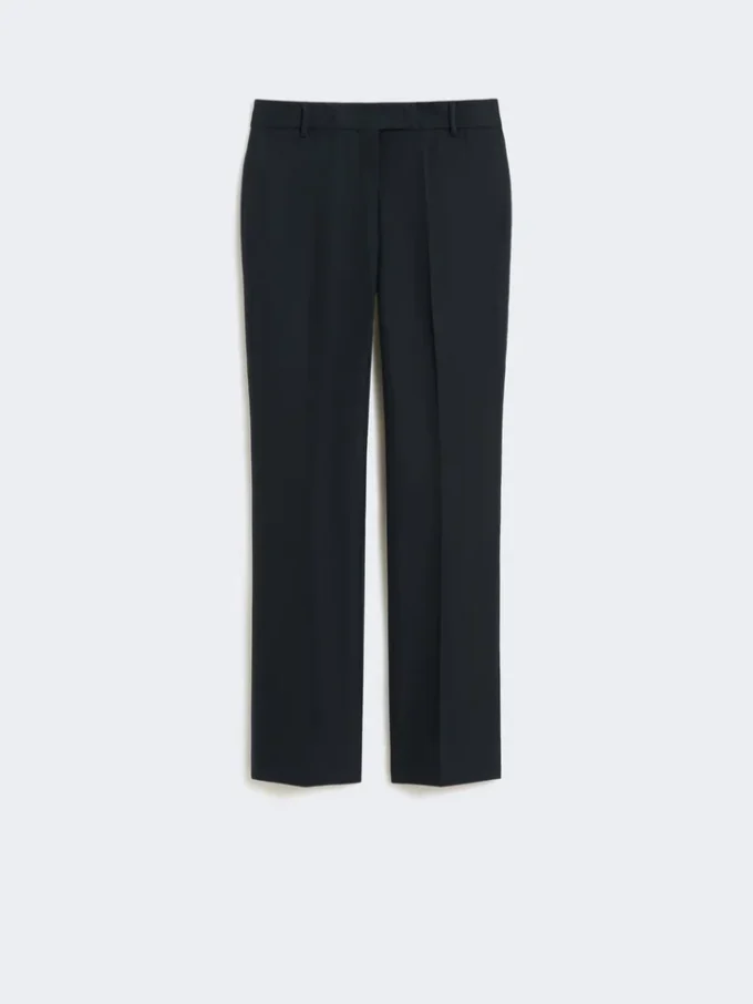 Stretch cotton and viscose trousers, ultramarine
