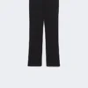 Stretch cotton-blend trousers, black