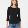 Stretch cotton t-shirt, black Stretch cotton t-shirt, black