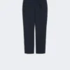 Stretch cotton trousers, navy