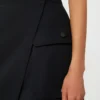 Stretch cotton wrap skirt, black Stretch cotton wrap skirt, black
