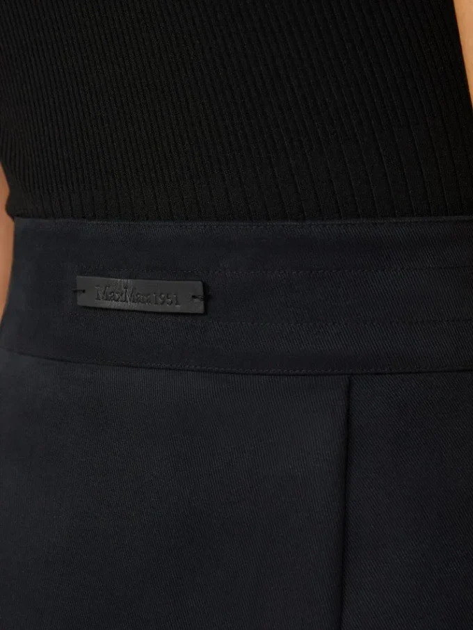 Stretch cotton wrap skirt, black Stretch cotton wrap skirt, black