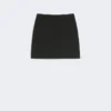 Stretch gabardine mini skirt, black Stretch gabardine mini skirt, black