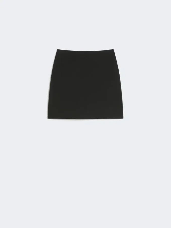 Stretch gabardine mini skirt, black Stretch gabardine mini skirt, black