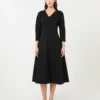 Stretch jersey dress, black