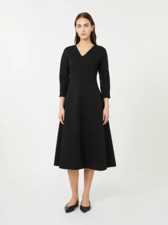 Stretch jersey dress, black