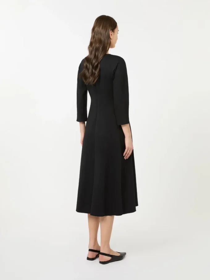 Stretch jersey dress, black
