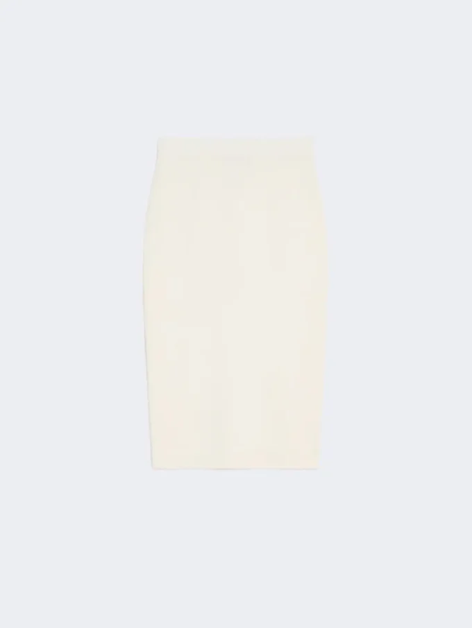 Stretch viscose pencil skirt, white Stretch viscose pencil skirt, white