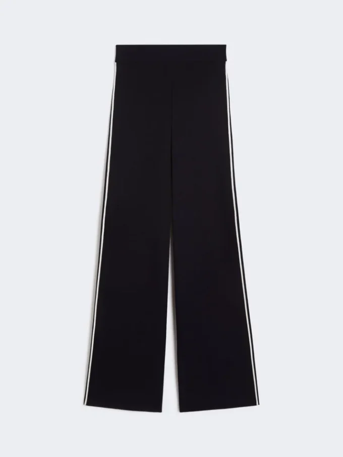 Stretch viscose trousers, navy