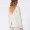Stretch wool blazer, sand