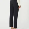 Stretch wool cigarette trousers, navy