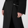 Stretch wool trousers with removable panel, black Stretch wool trousers with removable panel, black