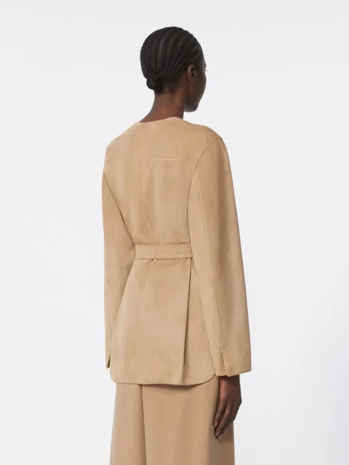 Suede jacket, hazelnut brown