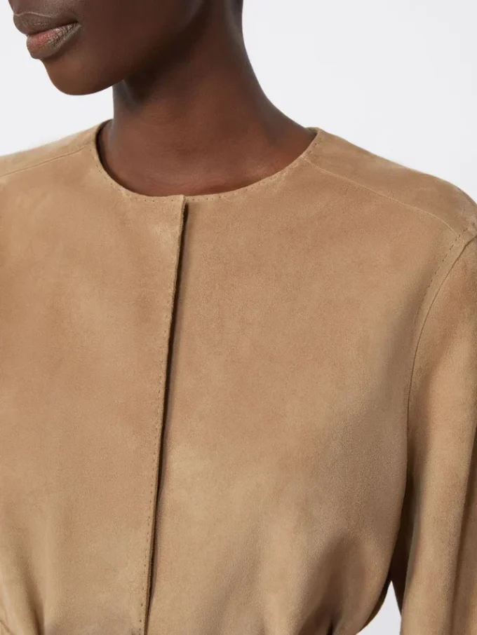 Suede jacket, hazelnut brown