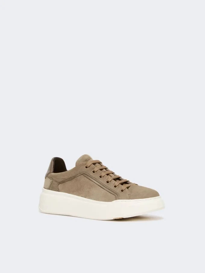 Suede sneakers, mud