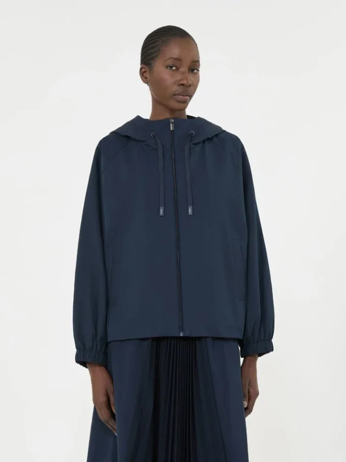 Technical fabric windbreaker, navy