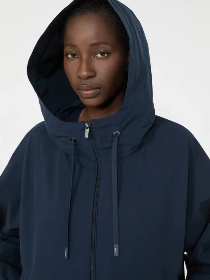Technical fabric windbreaker, navy