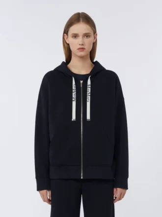 Technical jersey zip-up sweatshirt, ultramarine