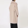 Teddy bear icon coat in alpaca and wool, beige