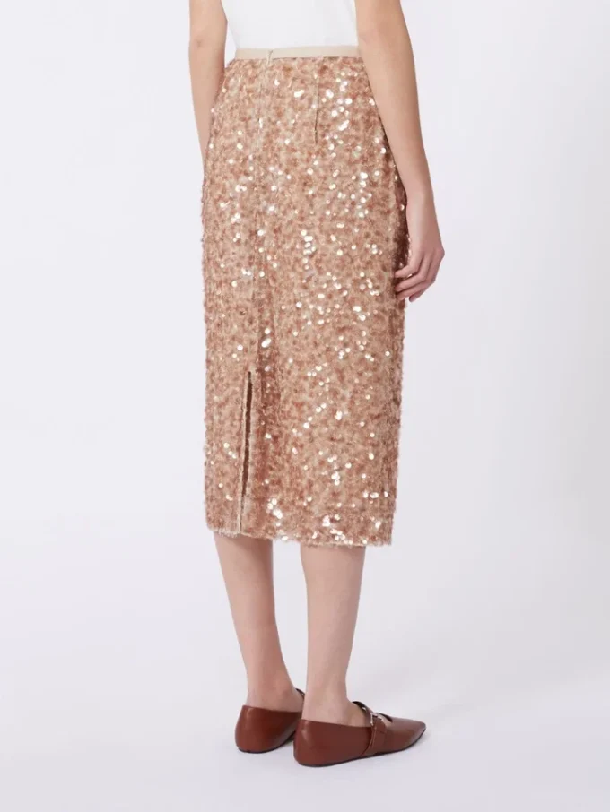 Tulle and sequin skirt, nudo Tulle and sequin skirt, nudo