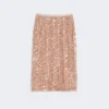Tulle and sequin skirt, nudo Tulle and sequin skirt, nudo