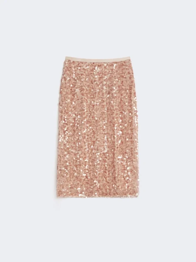 Tulle and sequin skirt, nudo Tulle and sequin skirt, nudo