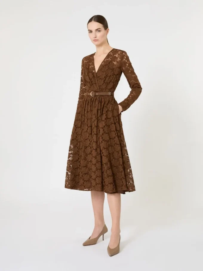 Tulle midi dress, chocolate Tulle midi dress, chocolate