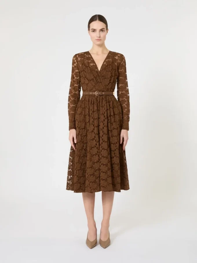 Tulle midi dress, chocolate Tulle midi dress, chocolate