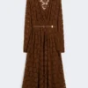 Tulle midi dress, chocolate Tulle midi dress, chocolate