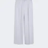 Viscose-blend gabardine yoke-detail trousers, medium grey