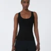 Viscose-blend yarn top, black
