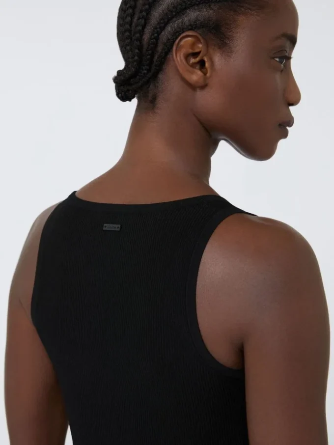 Viscose-blend yarn top, black