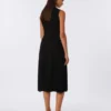 Viscose crepe yarn dress, black