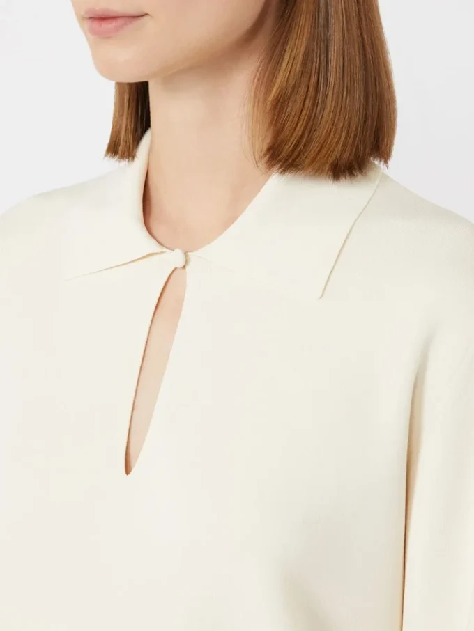 Viscose crepe yarn jumper, ivory Viscose crepe yarn jumper, ivory