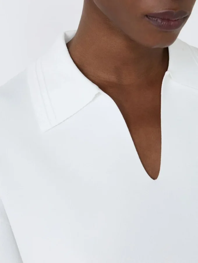 Viscose crepe yarn jumper, optical white