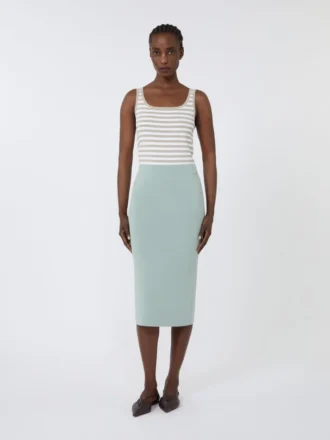 Viscose crepe yarn sleeveless jumper, pink