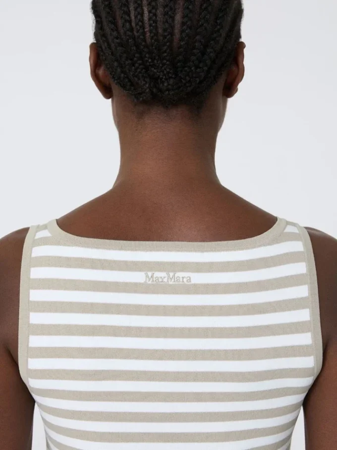 Viscose crepe yarn sleeveless jumper, pink