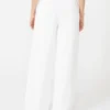 Viscose crepe yarn trousers, optical white