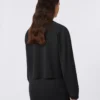 Viscose jersey boxy jacket, black