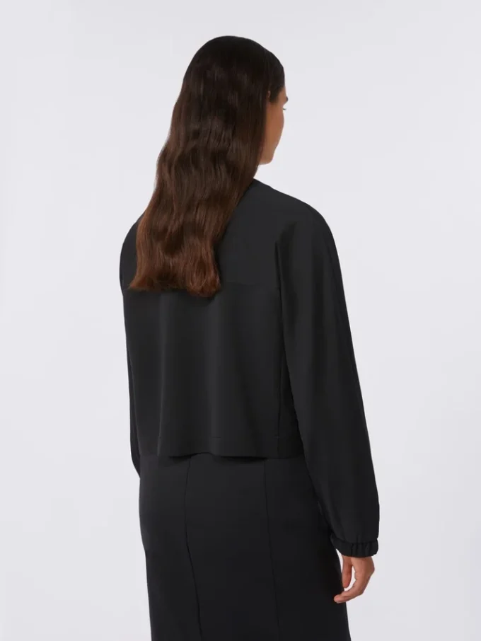 Viscose jersey boxy jacket, black